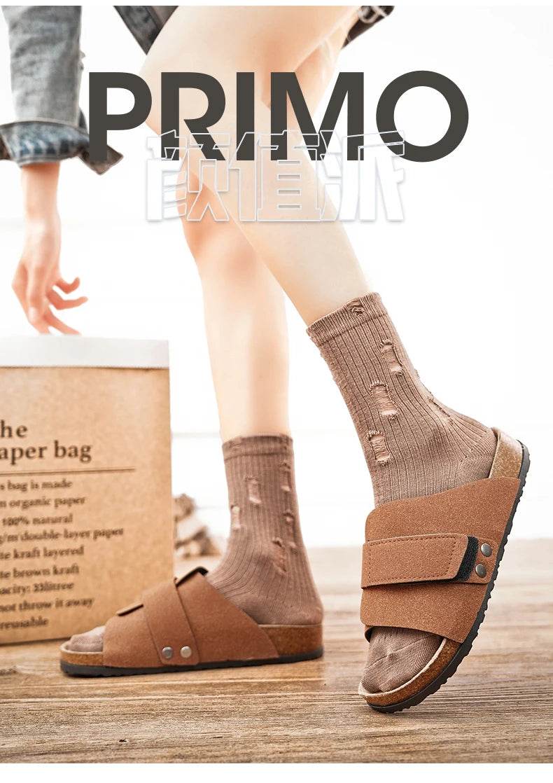 Suede Strap Slide Sandals - Image 18