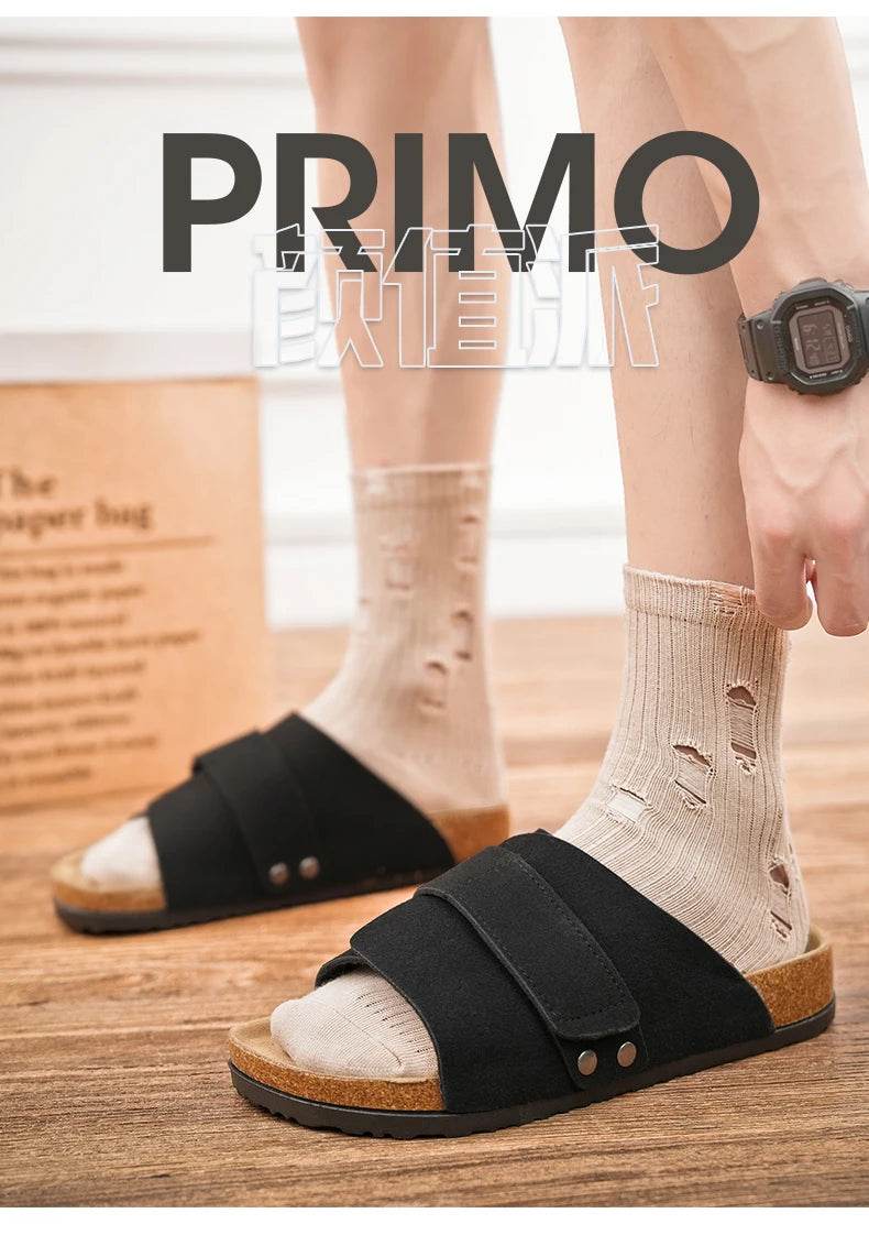 Suede Strap Slide Sandals - Image 21