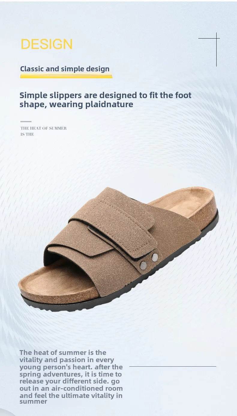 Suede Strap Slide Sandals - Image 23