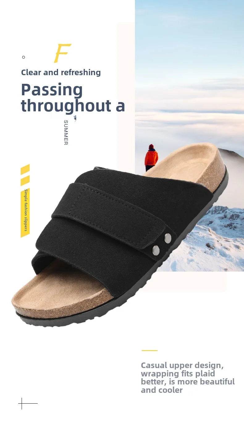 Suede Strap Slide Sandals - Image 26