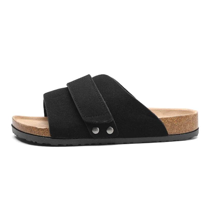 Suede Strap Slide Sandals - Image 29