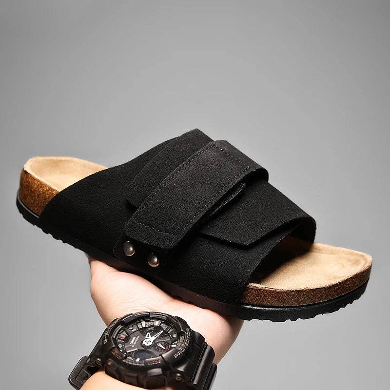 Suede Strap Slide Sandals - Image 3