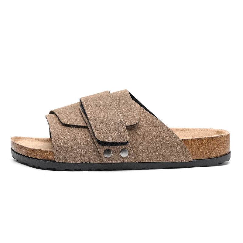Suede Strap Slide Sandals - Image 30