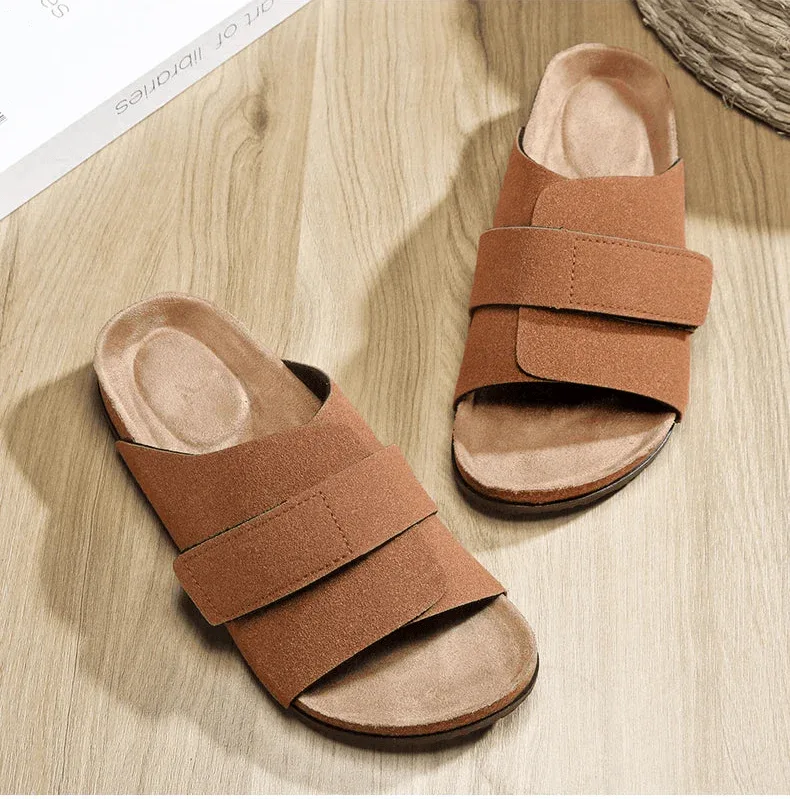 Suede Strap Slide Sandals - Image 4