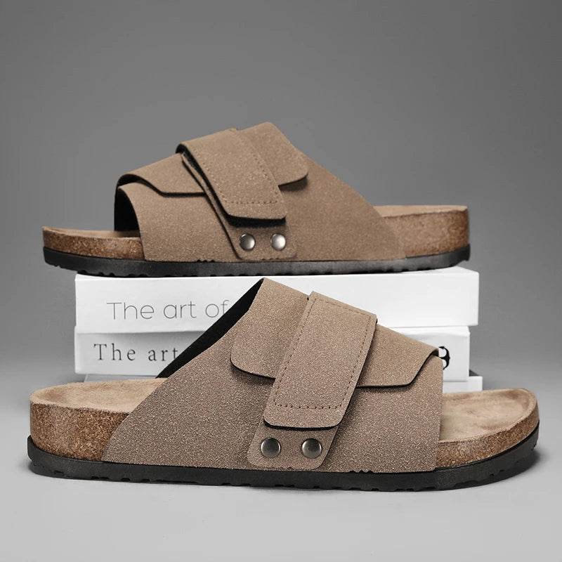 Suede Strap Slide Sandals - Image 7