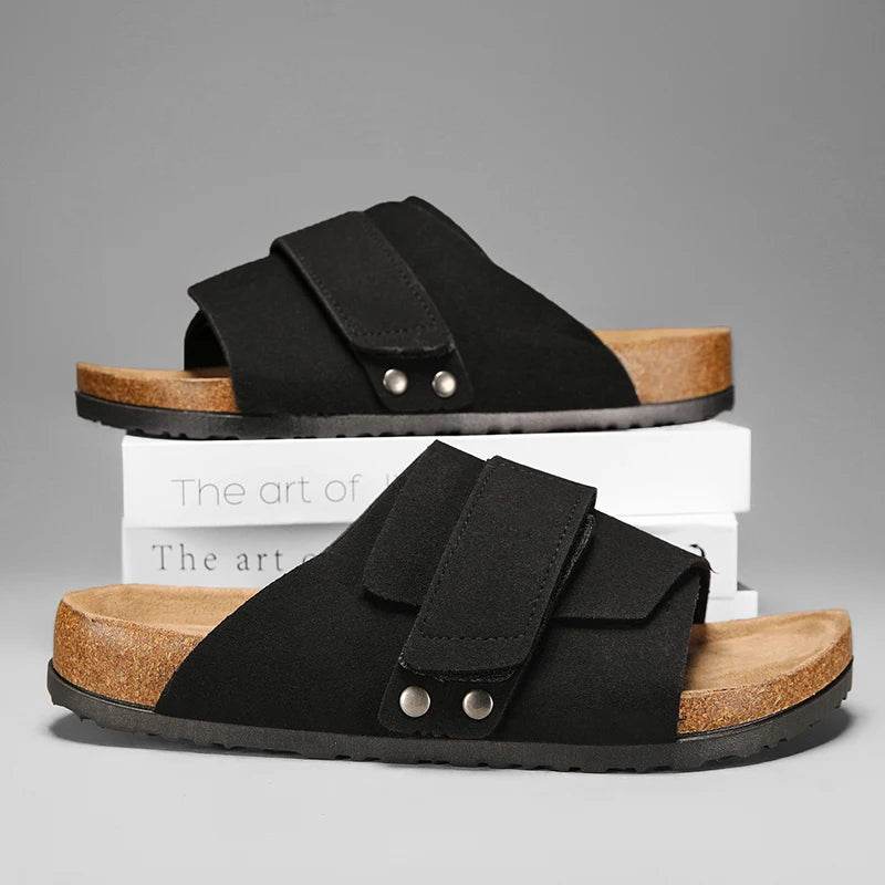 Suede Strap Slide Sandals - Image 8