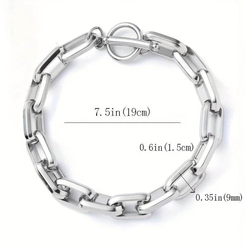 Titanium Steel Chain-Link Bracelet - Image 12
