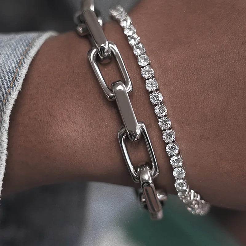 Titanium Steel Chain-Link Bracelet - Image 4