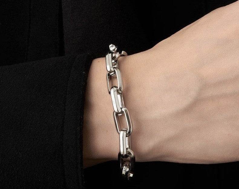 Titanium Steel Chain-Link Bracelet - Image 6